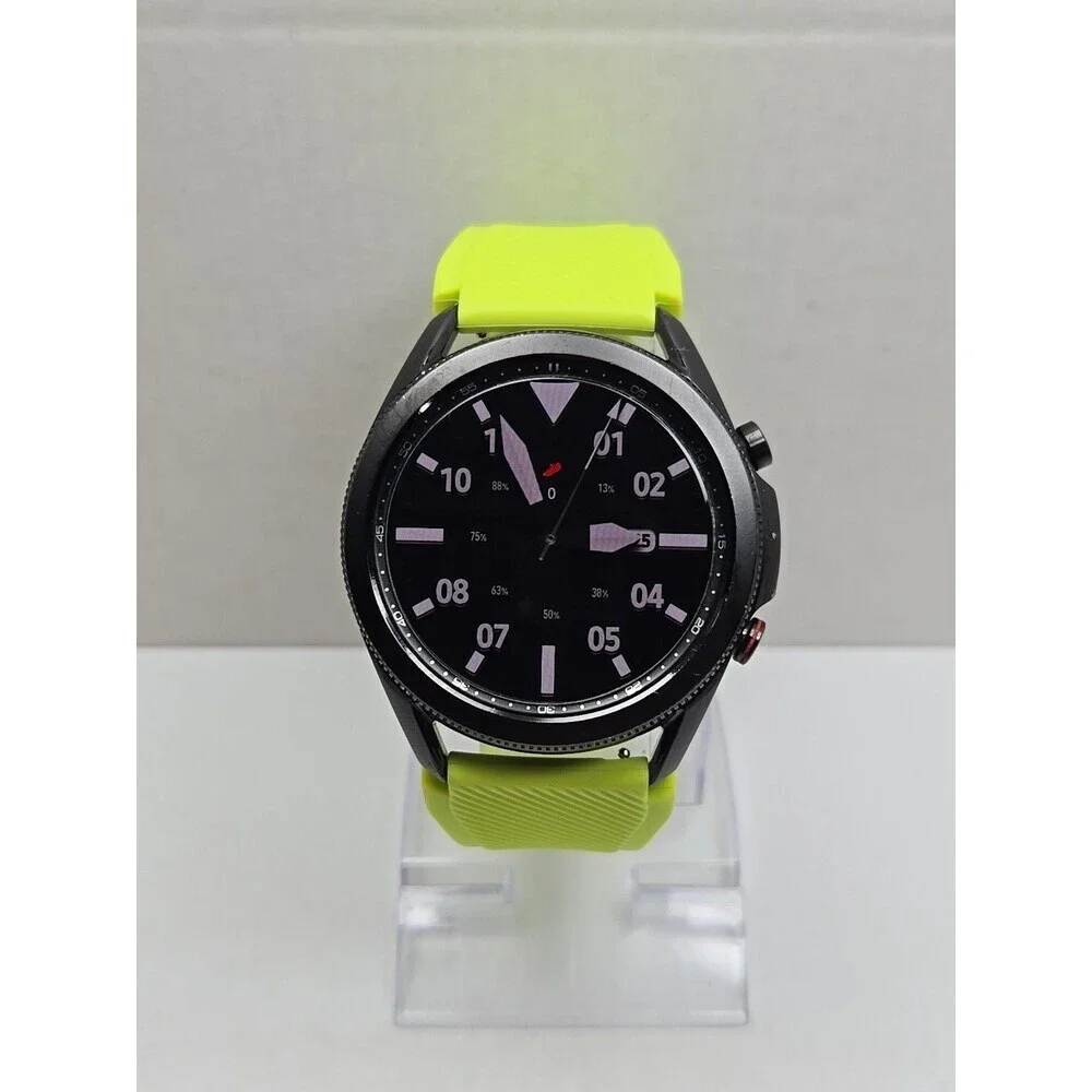 Samsung Galaxy Watch3 45mm LTE Mystic Black Smartwatch GPS Heart Rate Neon *READ